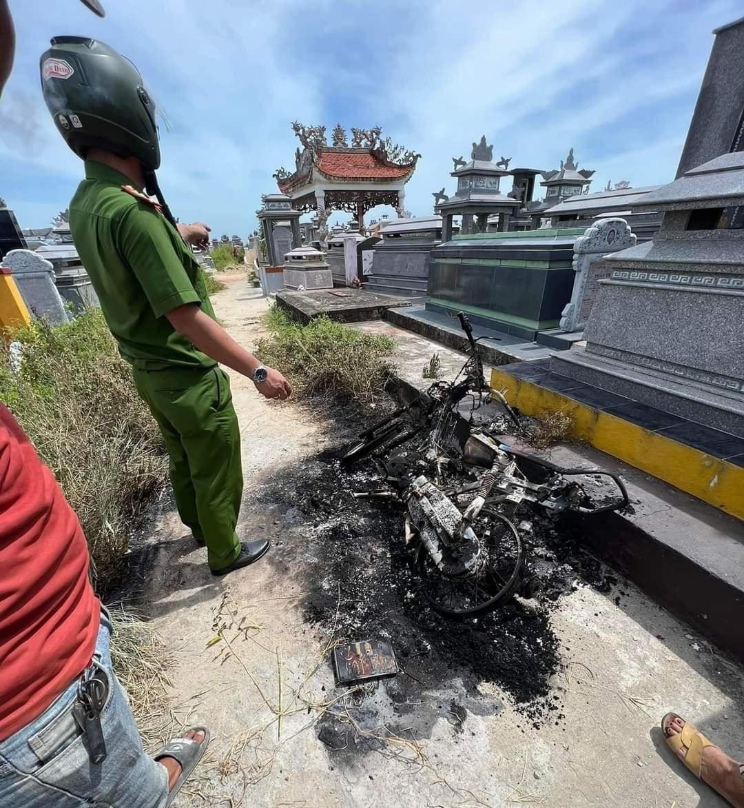 Nơi phát hiện ông H. bị bỏng nặng tại nghĩa trang Gò Khảm.