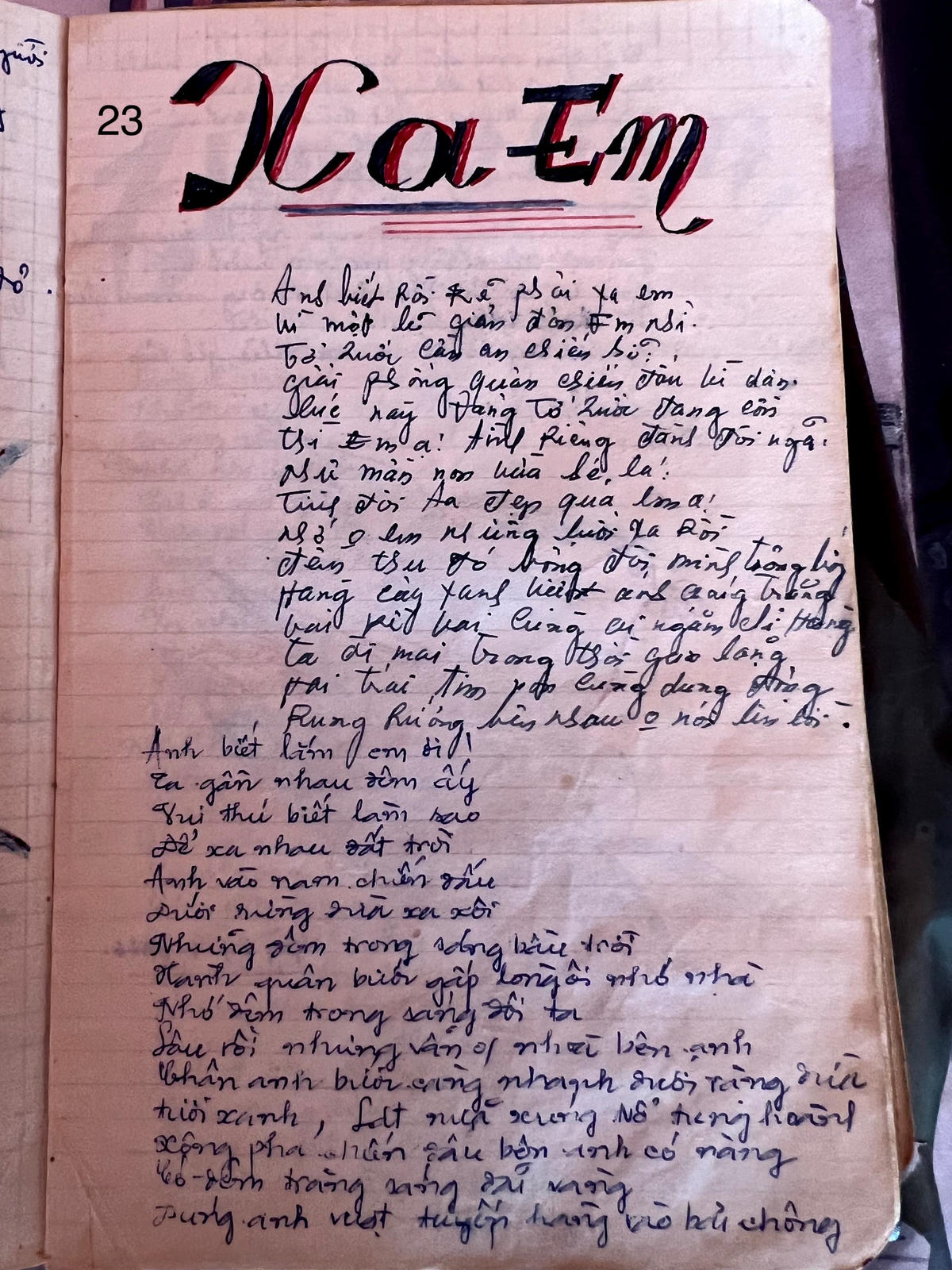 Những lời viết cho người “em” đặc biệt  Ảnh: Đặng Huyền.  
