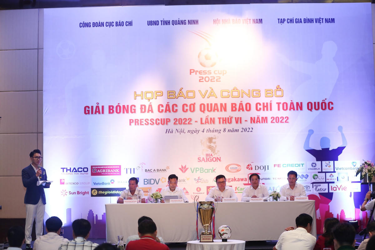 Toàn cảnh buổi họp báo Giải bóng đá các cơ quan Báo chí toàn quốc - Press Cup 2022.
