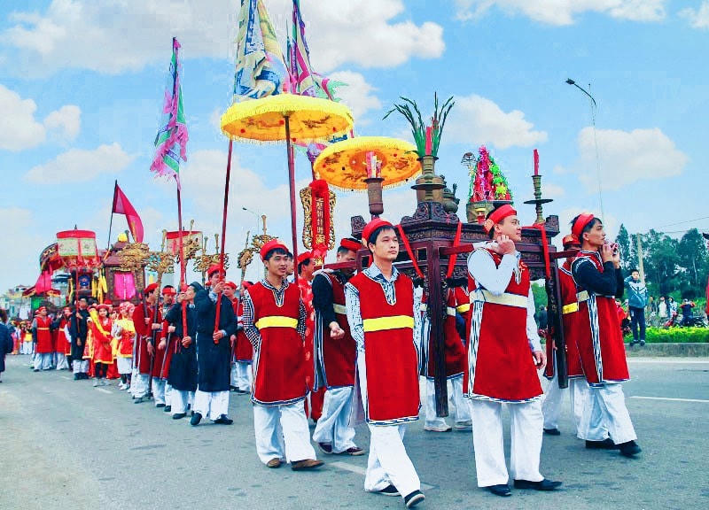 Lễ hội làng Mộ Trạch (huyện Bình Giang, tỉnh Hải Dương).  