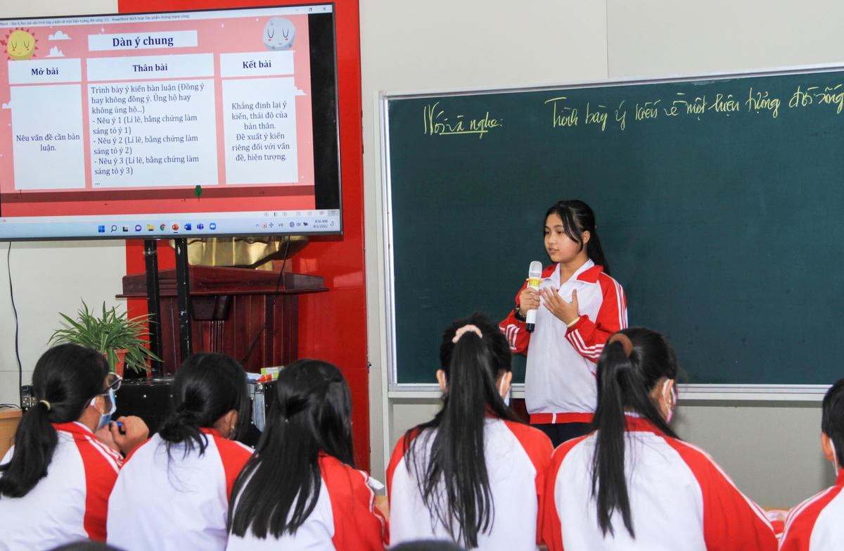 Nỗ lực để dạy - học môn tích hợp đạt hiệu quả. Ảnh: Quang Vinh.