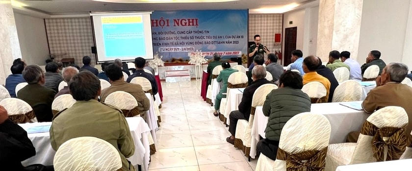 Quang cảnh lớp tập huấn.