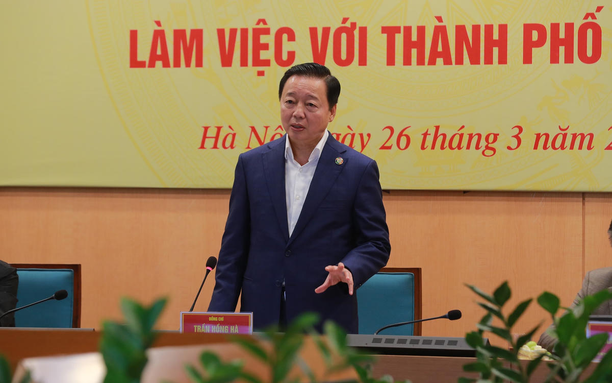 Phó Thủ tướng Trần Hồng Hà làm việc với TP. Hà Nội về 3 nhiệm vụ quan trọng, cấp bách- Ảnh 1.