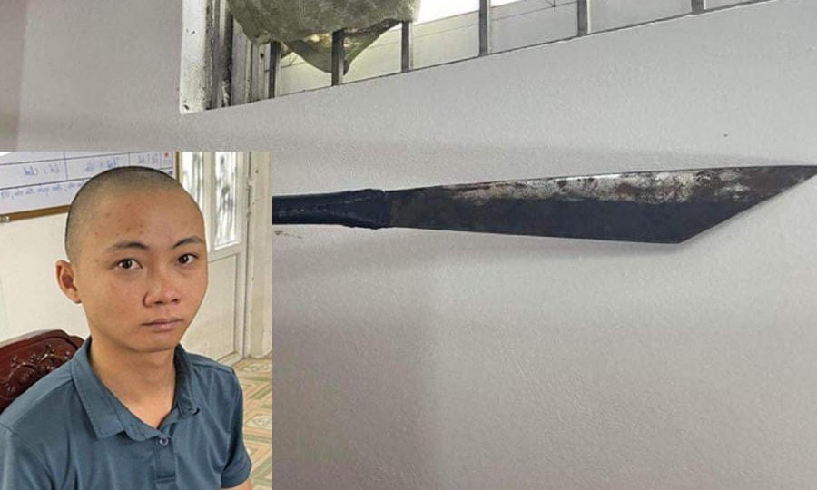 Trịnh Ngọc Hưng và hung khí của vụ án.
