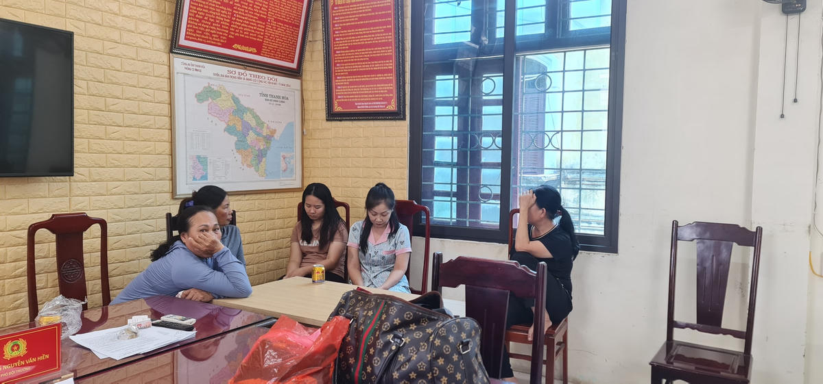 Nhóm trộm cắp do Ngô Thị Phương, trú TP Thanh Hoá cầm đầu. Ảnh: Anh Tuấn