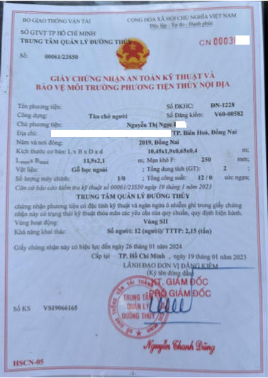 Cục Đăng kiểm thông tin về con tàu bị lật ở Đồng Nai