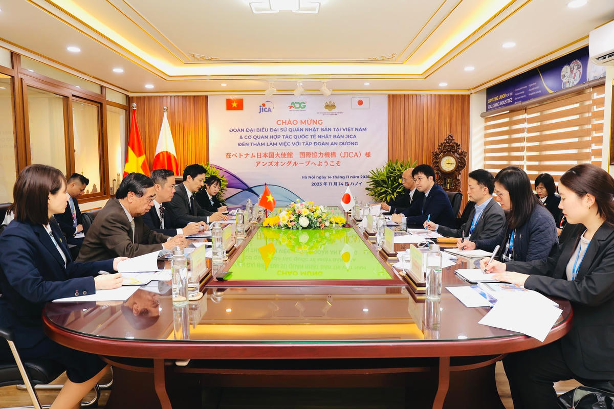 Chủ tịch HĐQT Tập đoàn An Dương tiếp đoàn đại biểu Đại sứ quán và Cơ quan Hợp tác Quốc tế Nhật Bản