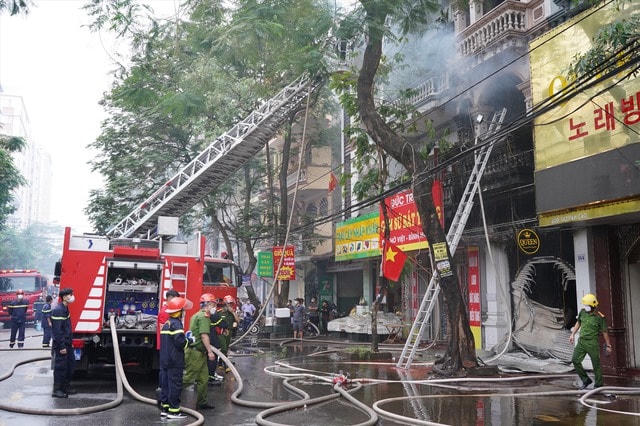 Hiện trường vụ hỏa hoạn xảy ra tại TP Hải Phòng.