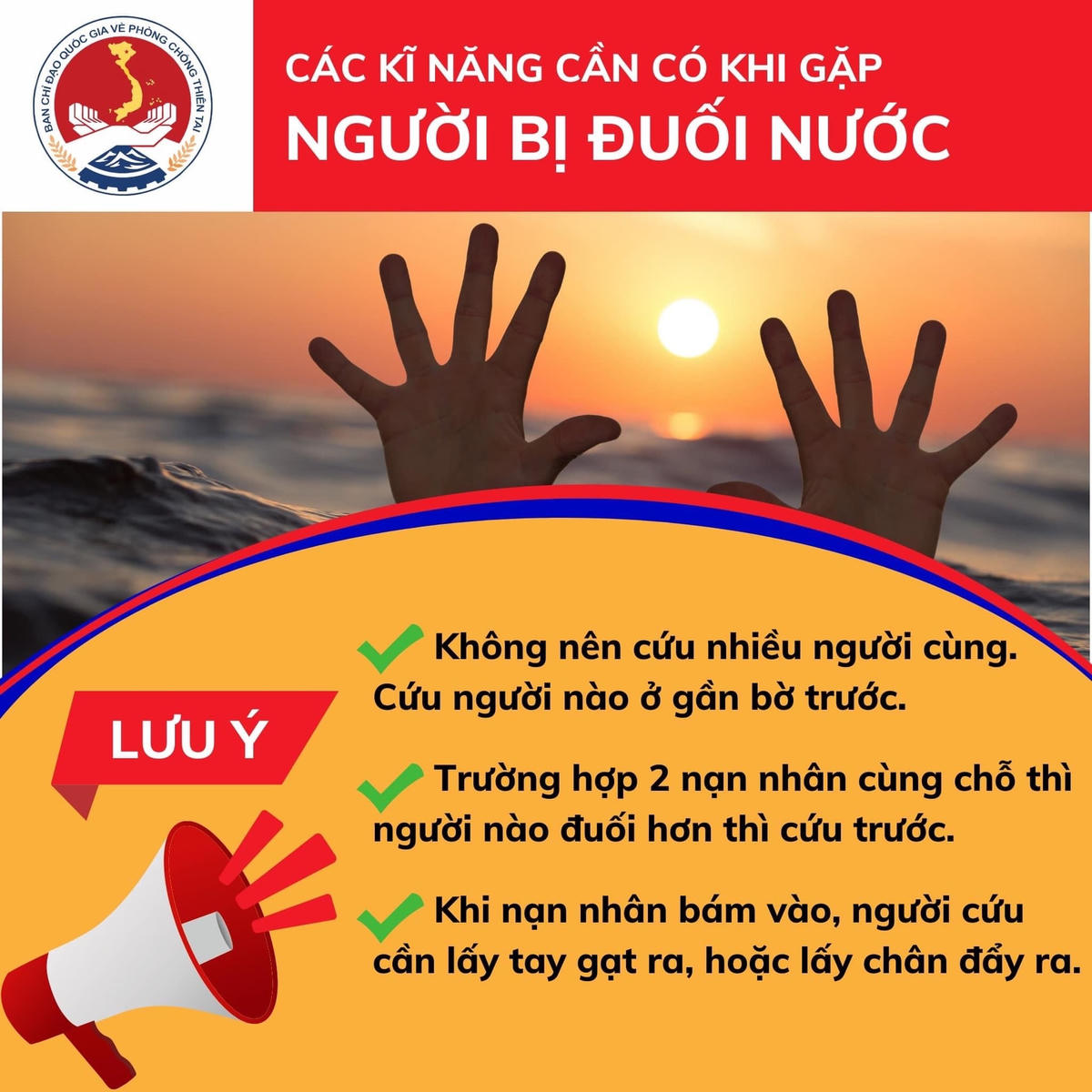 Cách cứu người đuối nước. Ảnh: Phongchongthientai.mard.gov.vn.