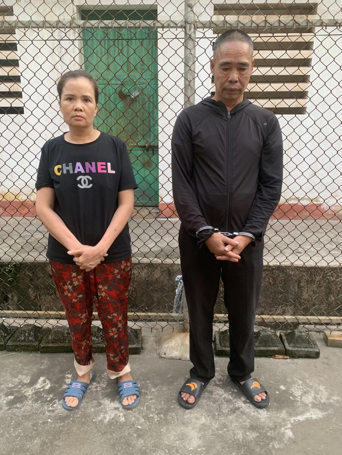 Vợ chồng Đặng Văn Tuấn và Nguyễn Thị Hoàn (ảnh: CAH Lục Ngạn).