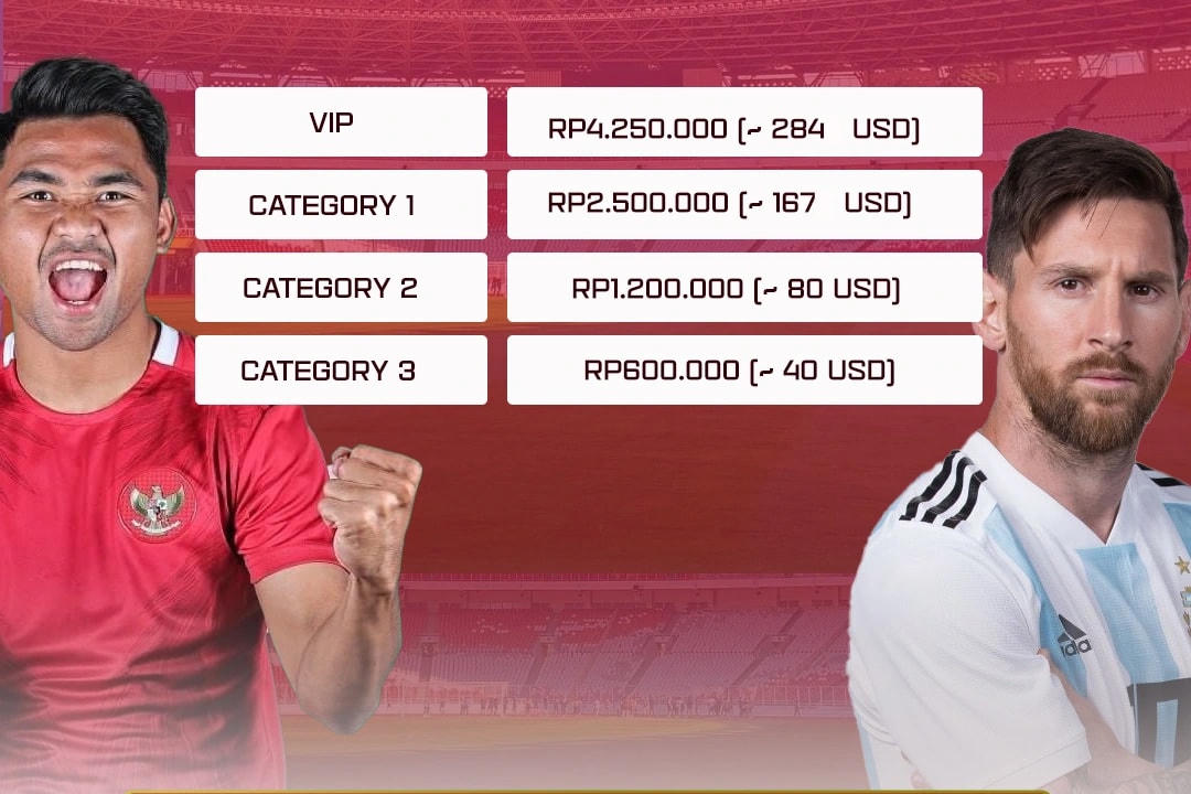 Giá vé xem Messi và các đồng đội thi đấu ở Jakarta. (Ảnh: Asean Football).