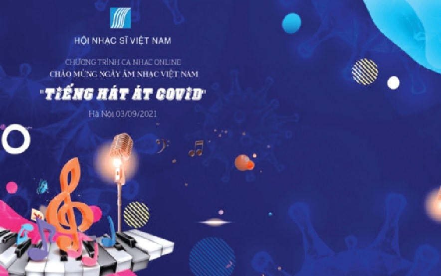 Chương trình “Tiếng hát át Covid” số 2 của Hội Nhạc sĩ Việt Nam ra mắt công chúng vào 10 giờ ngày 3/9/2021. Nguồn: hoinhacsi.vn.