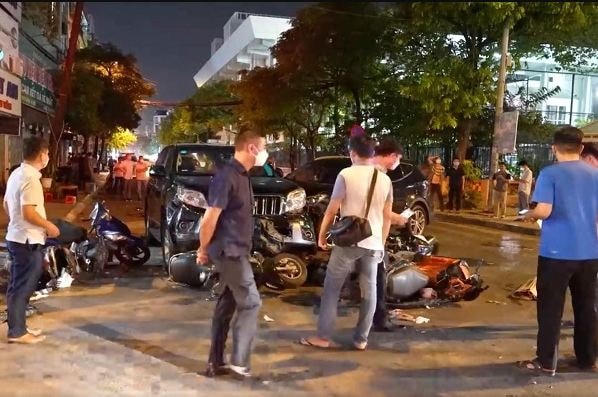 Hiện trường vụ tai nạn.