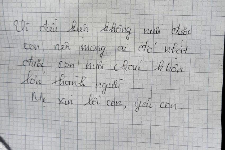 Nội dung lá thư người mẹ viết.