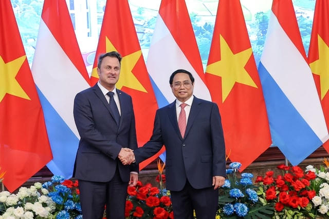Thủ tướng Phạm Minh Chính và Thủ tướng Xavier Bettel.