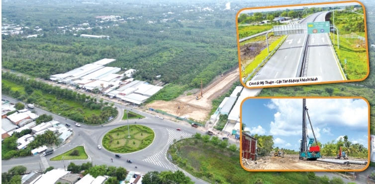 Công trình cao tốc Cần Thơ – Cà Mau. Ảnh: Thanh Tiến.