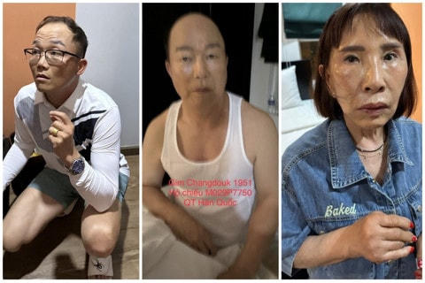 3 đối tượng người Hàn Quốc bị bắt giữ do liên quan đến vụ trộm cắp tài sản. (Ảnh: CACC).