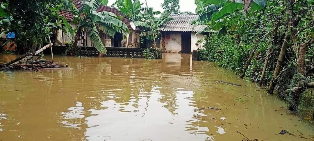 Năm nào hàng trăm hộ dân trong lòng hồ Yên Mỹ cũng phải chịu cảnh lụt lội.