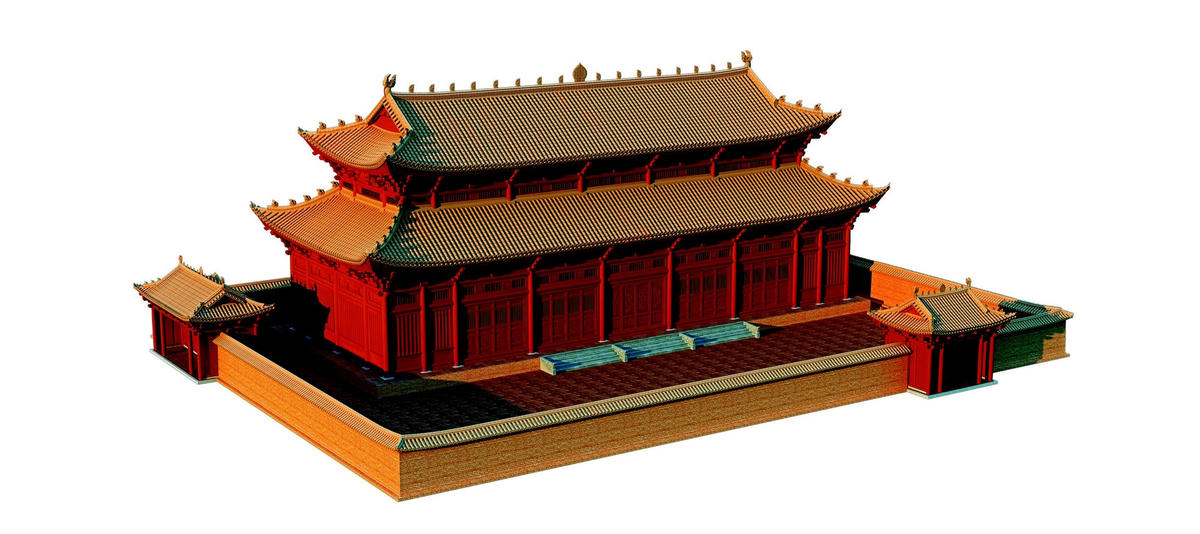Di tích Hoàng cung Thăng Long thời nhà Lý bằng công nghệ 3D.