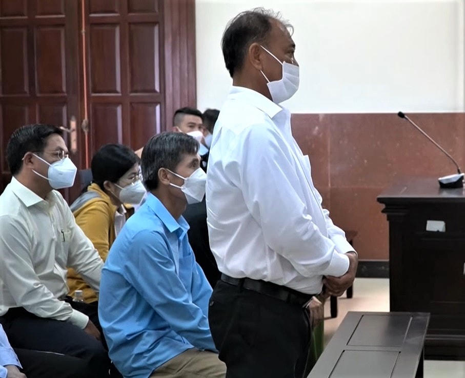Bị cáo Lê Tấn Hùng, nguyên Tổng Giám đốc SAGRI tại phiên tòa phúc thẩm. (Ảnh: Trí Tịnh).