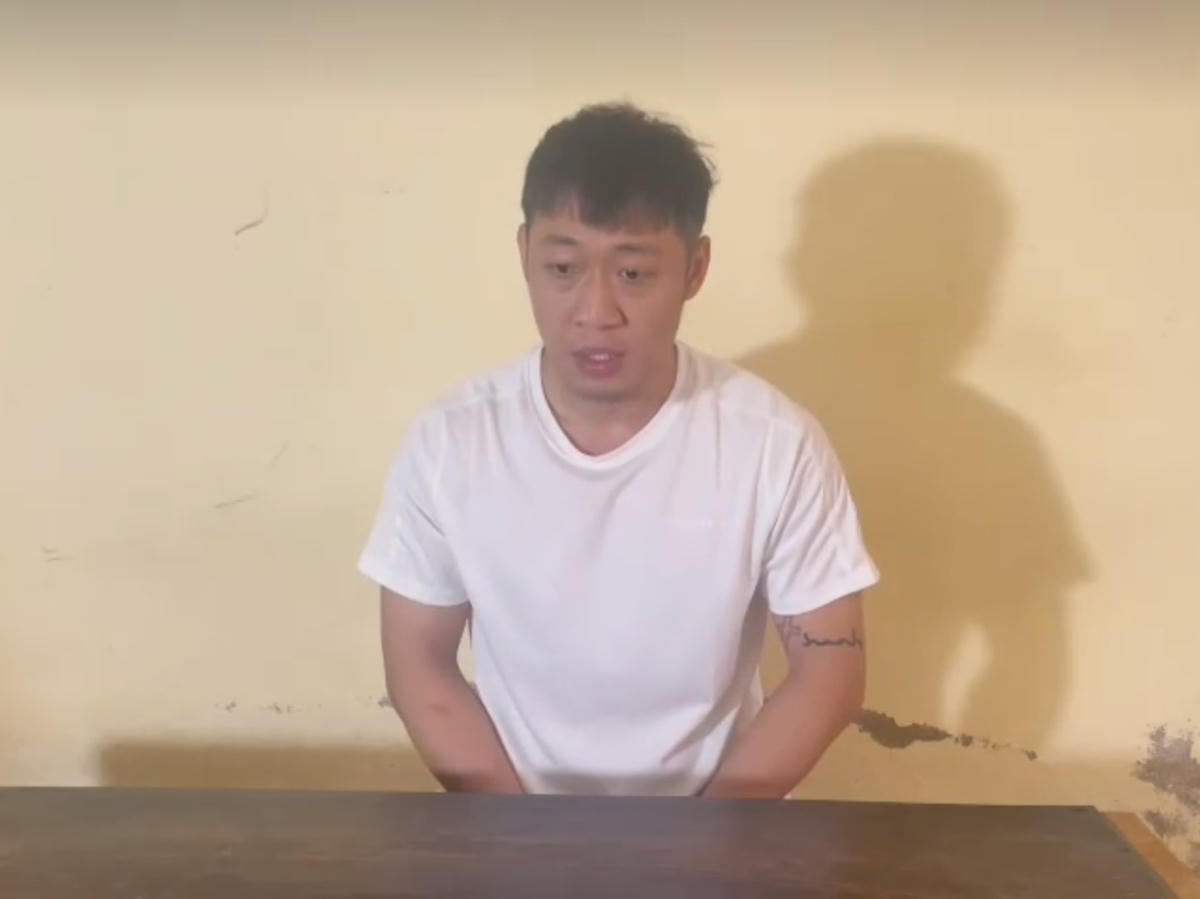 Lâm Nhật Đức tại cơ quan điều tra.