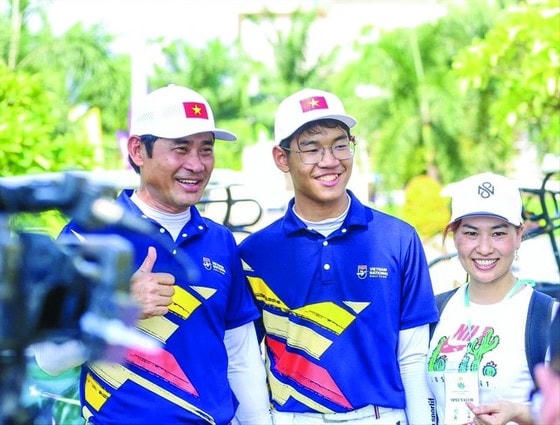 Lê Khánh Hưng đang học tập tại Mỹ nhưng sẽ tới Hàng Châu (Trung Quốc) thi đấu Asiad 19 cùng đội tuyển golf Việt Nam. Ảnh: Cục TDTT.