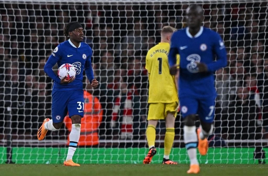 Madueke mang về bàn thắng duy nhất cho Chelsea. Ảnh: GI.    
