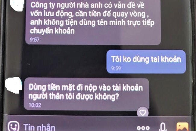 Tin nhắn các đối tượng dùng để lừa đảo chiếm đoạt tài sản (Ảnh: Công an Ninh Bình).