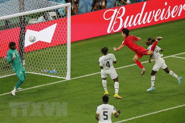 Jo Gue-sung lập cú đúp nhưng không thể giúp Hàn Quốc tránh khỏi thất bại. (Ảnh: AFP/TTXVN).