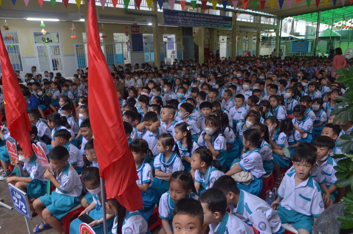 Lễ khai giảng năm học mới 2023 - 2024 tại trường tiểu học Kim Đồng TP Bạc Liêu.