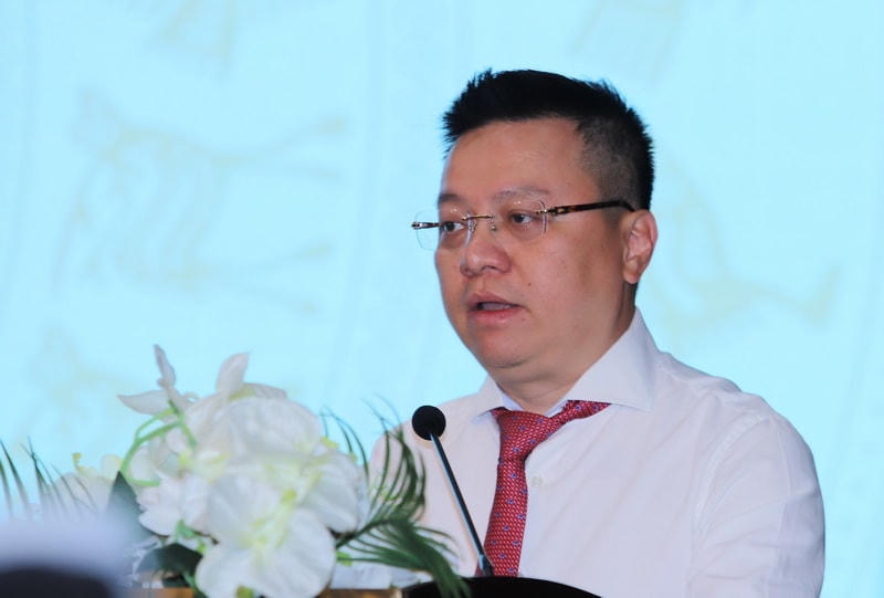 Ông Lê Quốc Minh, Chủ tịch Hội Nhà báo Việt Nam phát biểu khai mạc hội nghị.