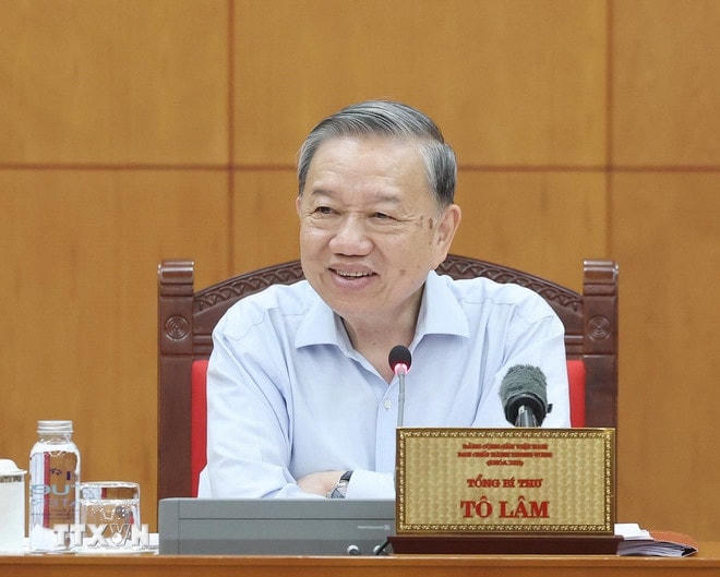 Tổng Bí thư Tô Lâm phát biểu. (Ảnh: Thống Nhất/TTXVN) ttxvn-tong-bi-thu-ban-chi-dao-tw-ngay-le-lon-3.jpg