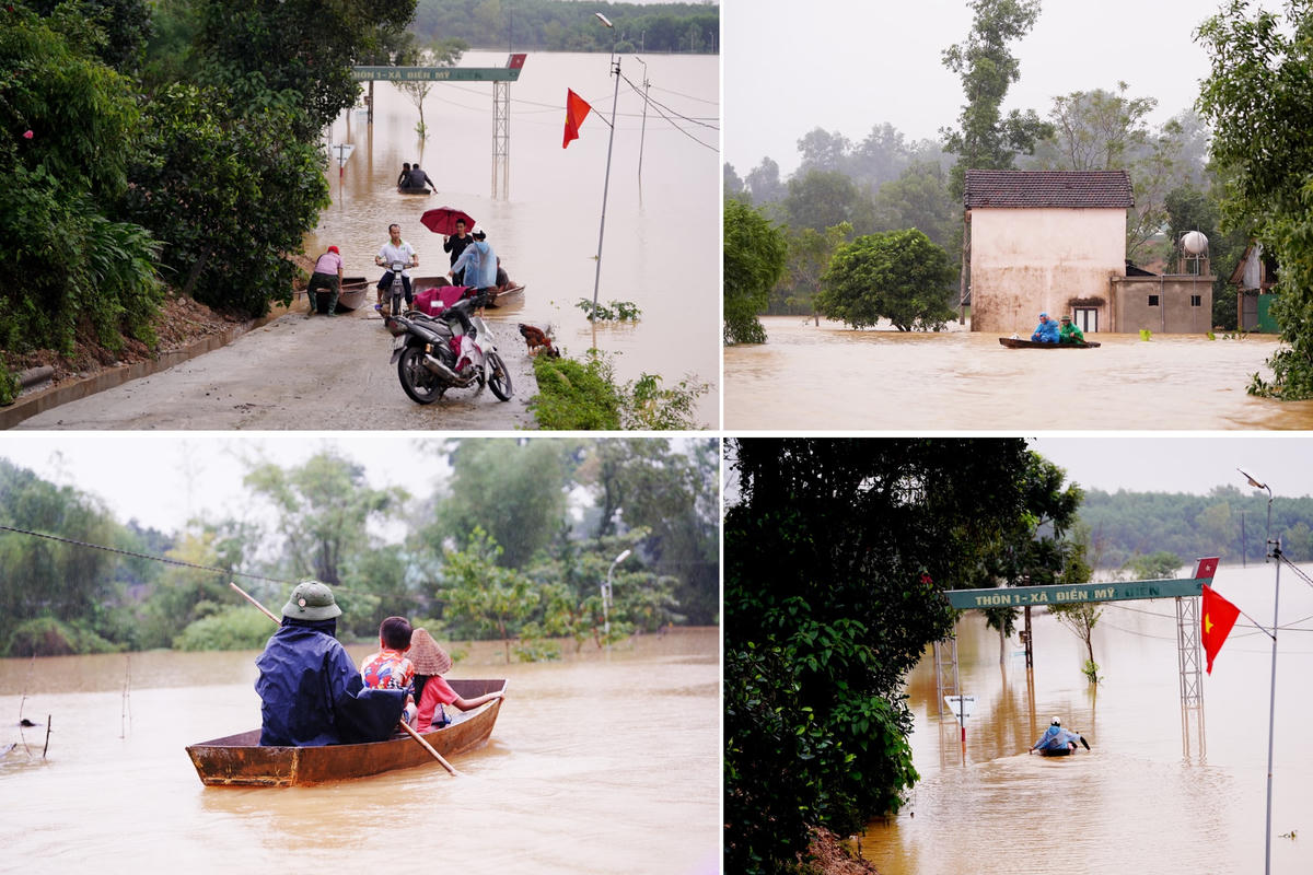 Người dân sử dụng thuyền bè để lưu thông, việc đi lại chỉ tập trung vào những lúc cấp thiết như cũng cố thêm nhu yếu phẩm, thức ăn cho gia súc, vật nuôi…