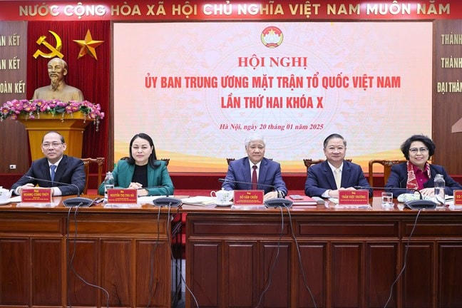 Ban Thường trực Ủy ban Trung ương MTTQ Việt Nam khóa X, nhiệm kỳ 2024 - 2029. Ảnh: Quang Vinh