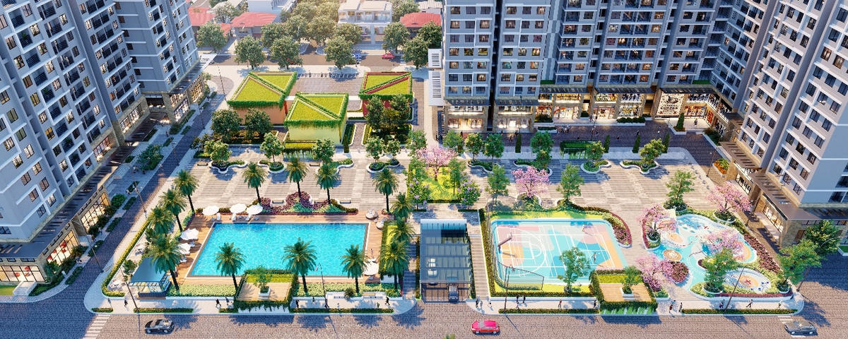 Thiết kế rộng rãi của căn hộ 2 phòng ngủ tại Hanoi Melody Residences.