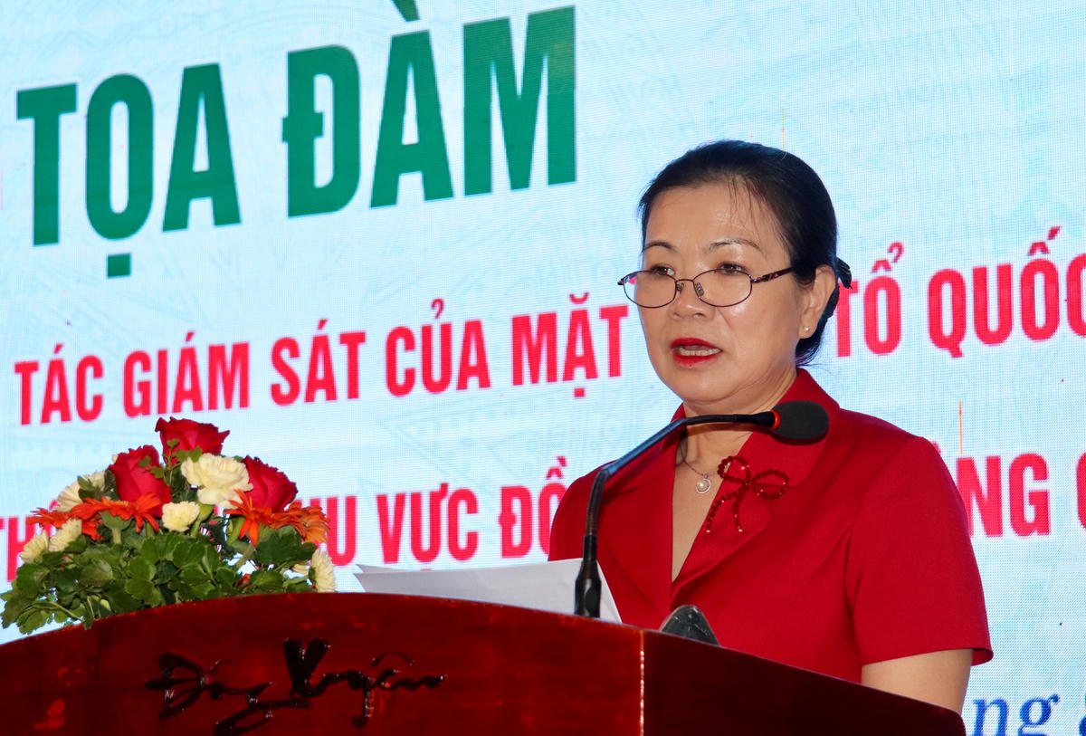 Phó Chủ tịch Trương Thị Ngọc Ánh phát biểu tại Toạ đàm.