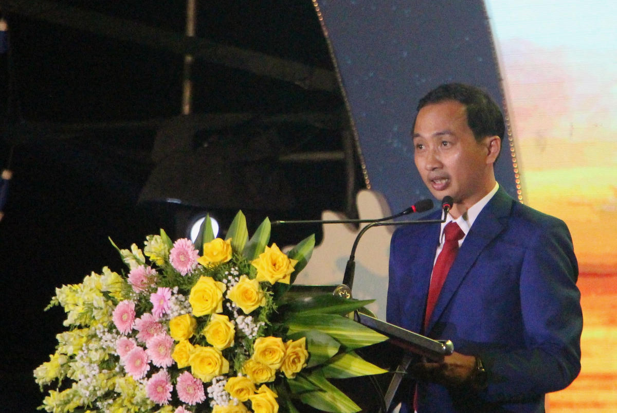 Ông Nguyễn Hồng Lai, Phó Chủ tịch UBND TP Tam Kỳ phát biểu khai mạc chương trình.