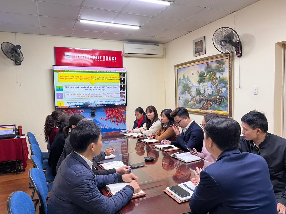Điểm cầu tại Đảng bộ Công ty TNHH Hải Hà - Kotobuki.