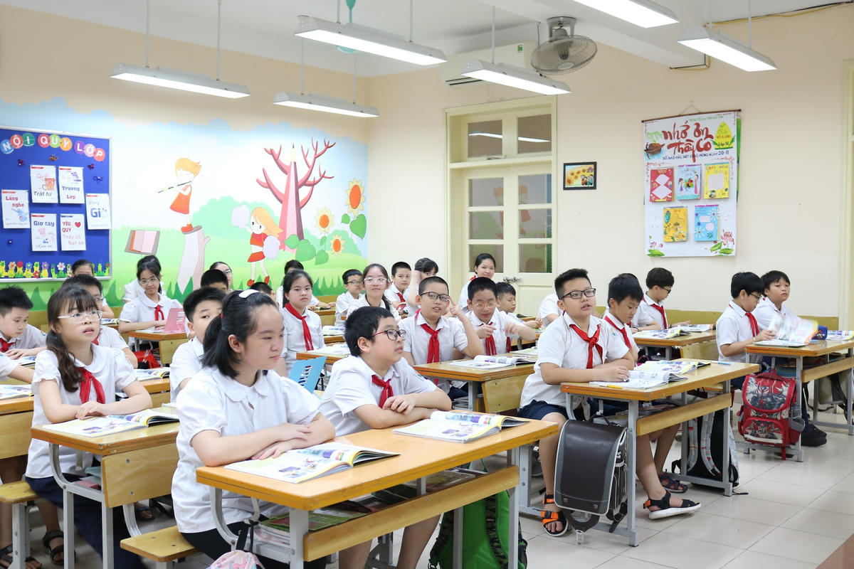 Một tiết học của học sinh Hà Nội.