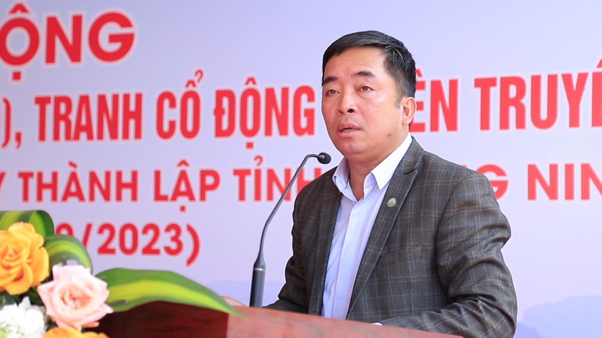 Phó Giám đốc Sở Văn hoá và Thể thao tỉnh Quảng Ninh Nguyễn Thanh Tùng phát động Cuộc thi.