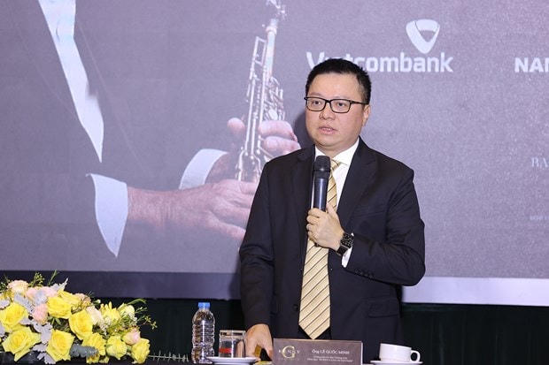 Ông Lê Quốc Minh, Tổng Biên tập Báo Nhân Dân, Phó Trưởng Ban Tuyên giáo Trung ương chia sẻ tại Lễ công bố sự kiện. Ảnh: Hòa Nguyễn.