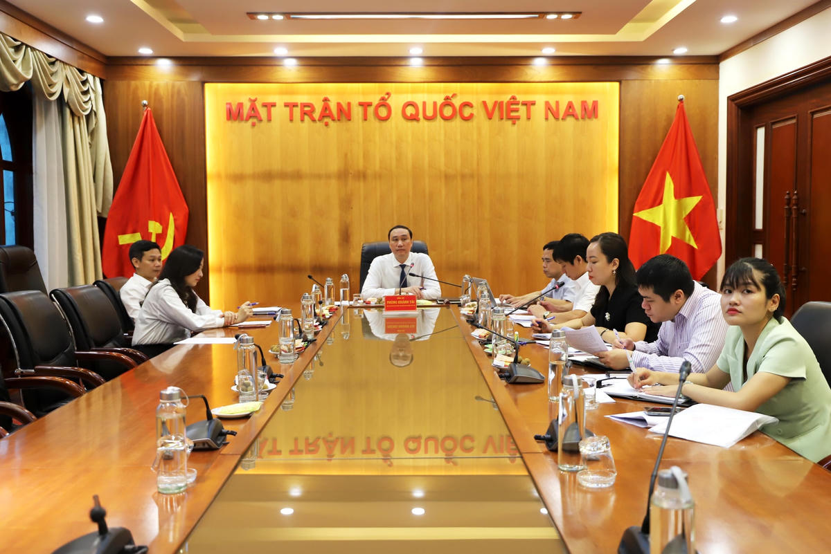 Các đại biểu tham dự Hội nghị tại điểm cầu UBTƯ MTTQ Việt Nam.