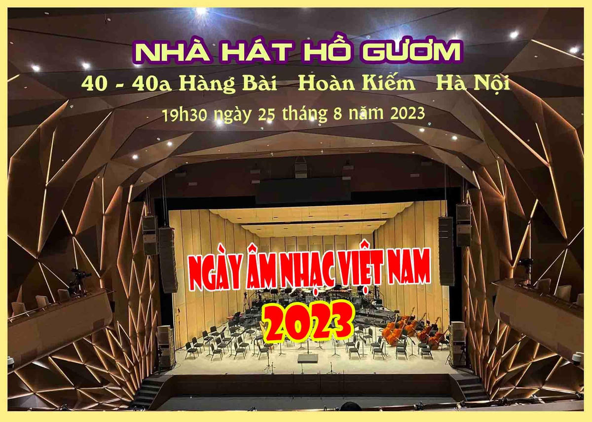Ngày Âm nhạc Việt Nam 2023 được tổ chức tại Nhà hát Hồ Gươm.