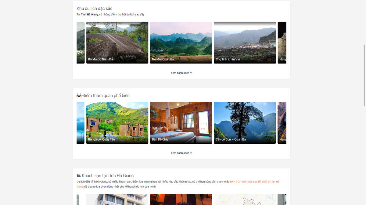 Các điểm đến của Hà Giang được giới thiệu tại Tripmap.vn