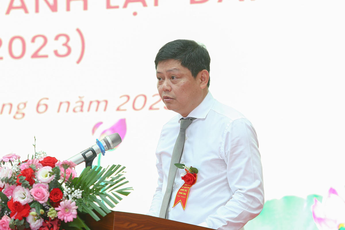 Ông Tạ Nam Chiến - Chủ tịch UBND quận Ba Đình phát biểu tại buổi lễ.