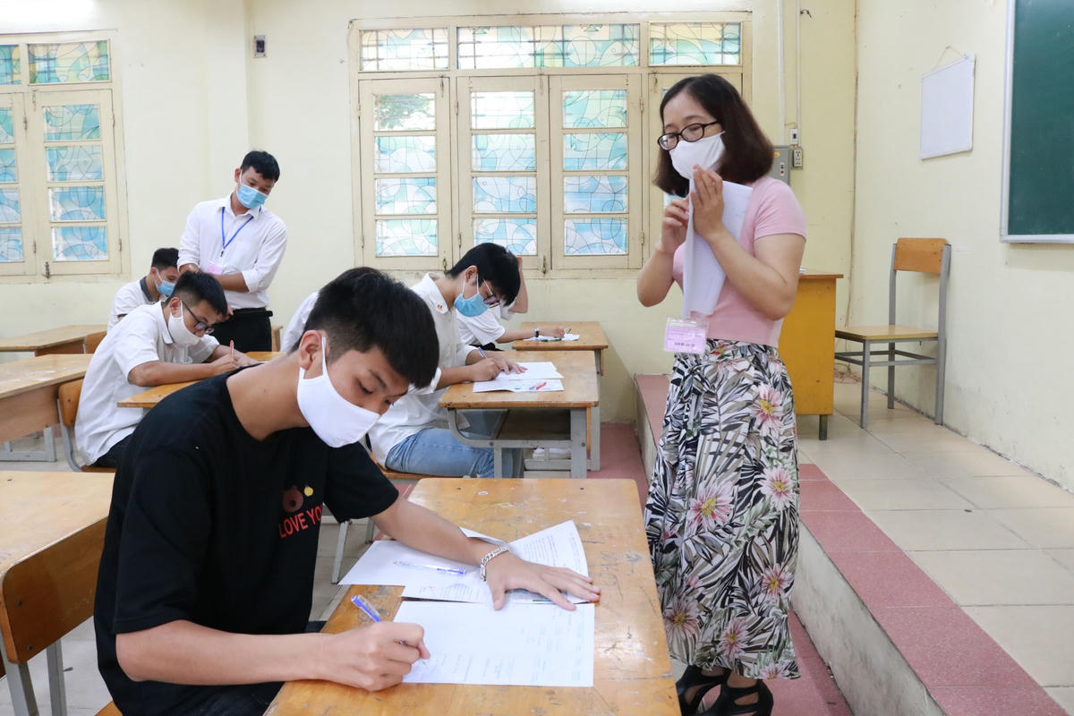 Thí sinh dự thi tốt nghiệp THPT năm 2020 tại Hà Nội.