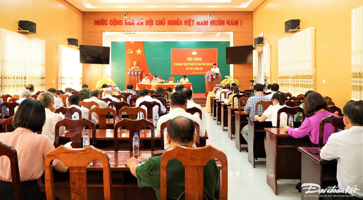 Quang cảnh Hội nghị Ủy ban MTTQ Việt Nam tỉnh lần thứ 15.