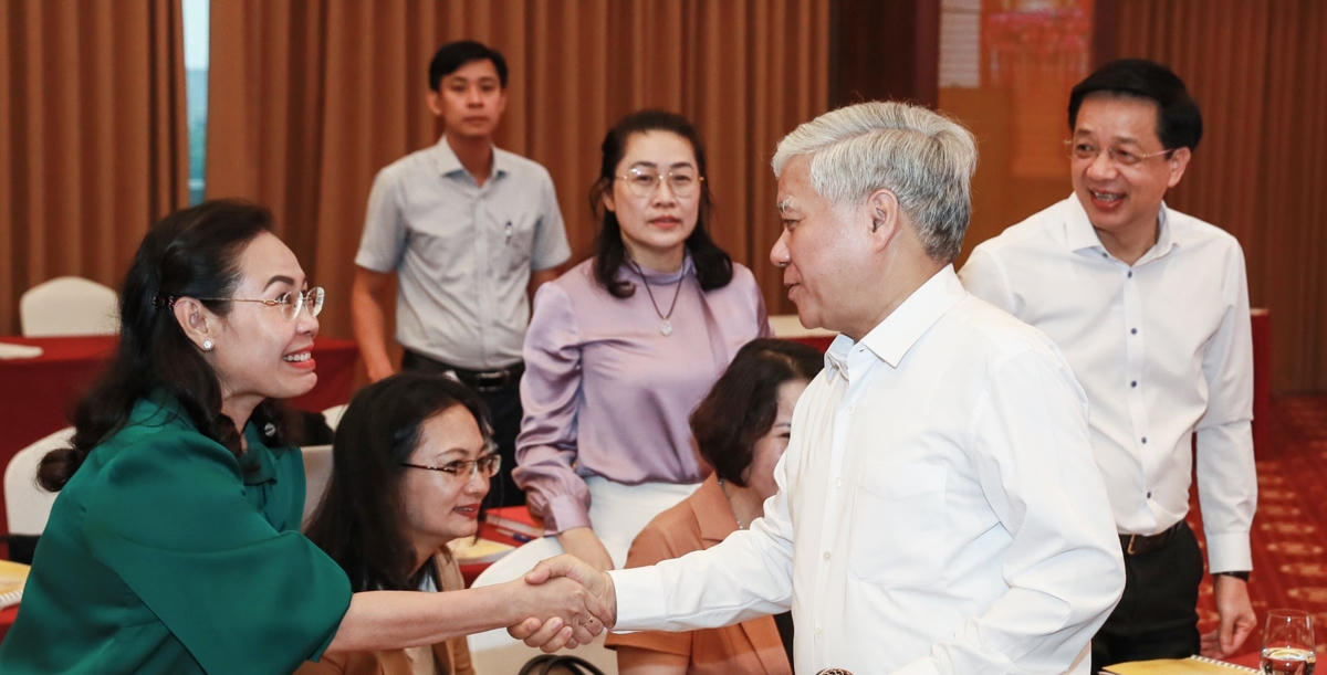 Ông Đỗ Văn Chiến - Bí thư Trung ương Đảng, Chủ tịch UBTƯ MTTQ Việt Nam dự Hội nghị tổng kết 20 năm Ngày hội Đại đoàn kết toàn dân tộc. Ảnh: Quang Vinh.