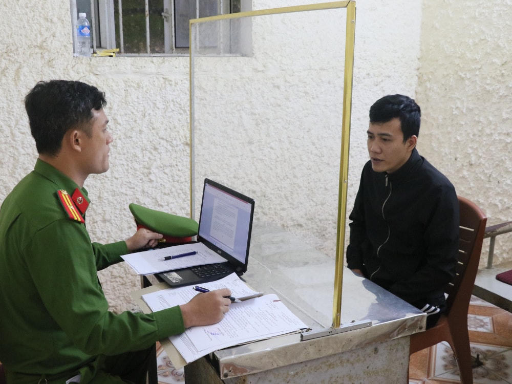 Bị can Mai Chí Phương tại Cơ quan điều tra.