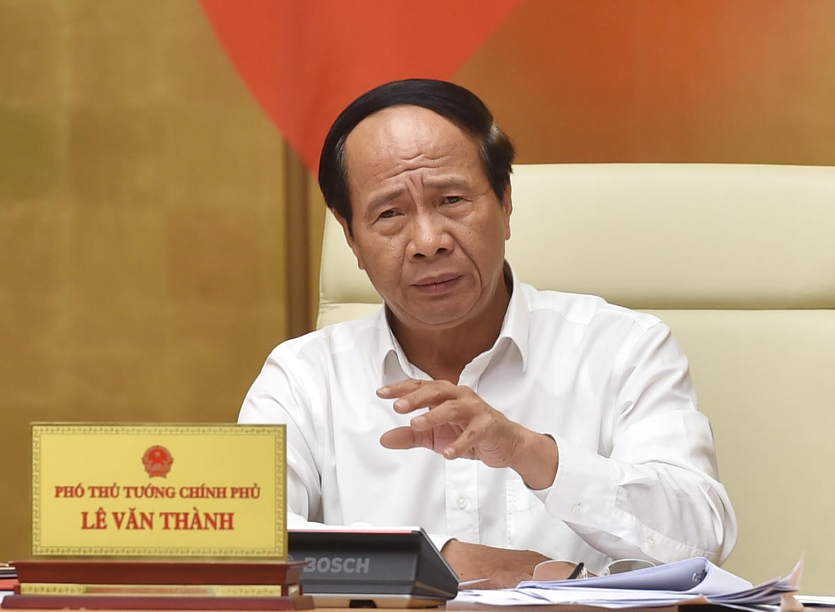 Phó Thủ tướng Lê Văn Thành phát biểu kết luận cuộc họp